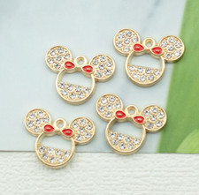 Lot cartoon minnie Metal Charm Pendant DIY necklace Jewelry Making