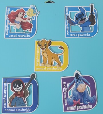 Walt Disney World Annual Passholder set of 5 Magnet 2023 (HOMEMADE)