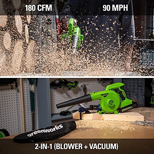 Greenworks 48V (2 x 24V) Cordless Axial Leaf Blower (125 MPH / Assorted Sizes - Picture 60 of 78