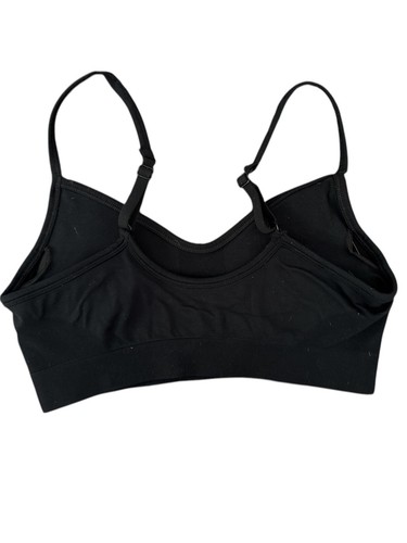 Athleta Renew Sports Bra Womens Size XS Black Removable Pads Wireless Racerback