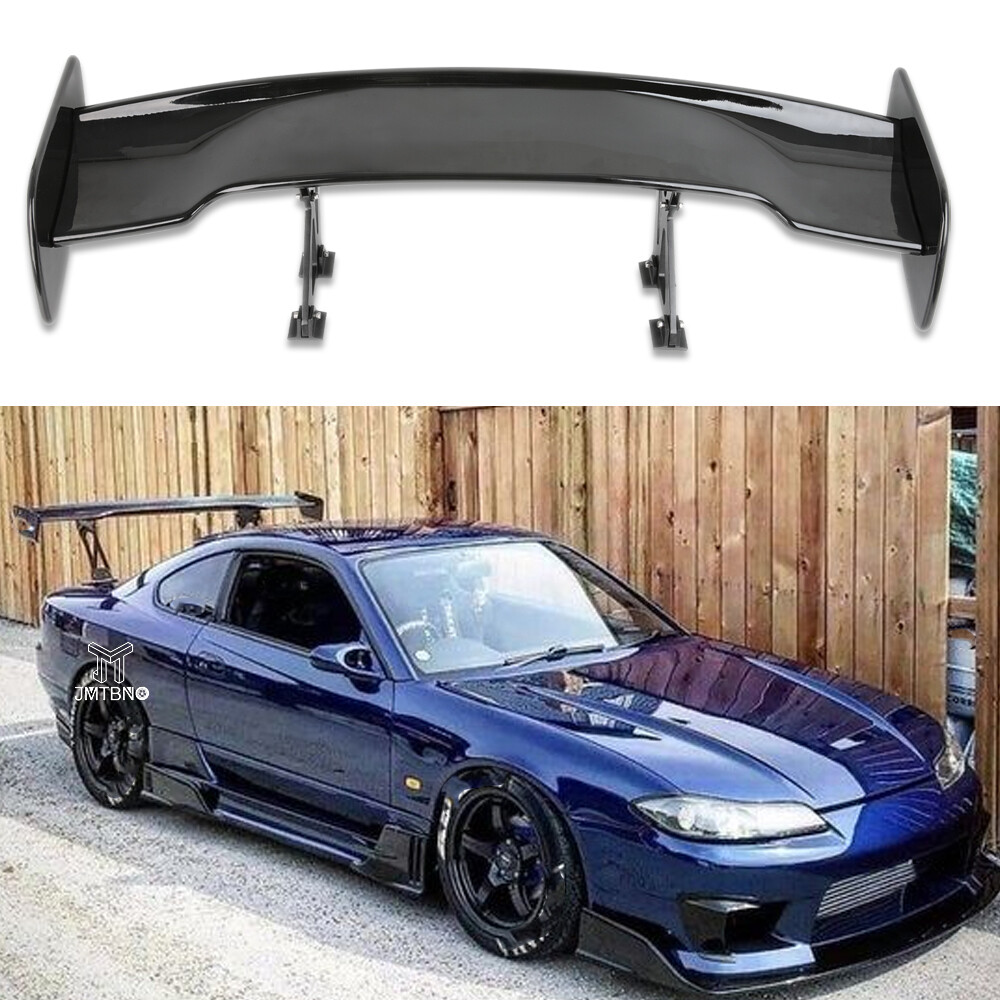 Glossy 47''Rear Trunk Spoiler Wing Lip GT Style Adjustable For