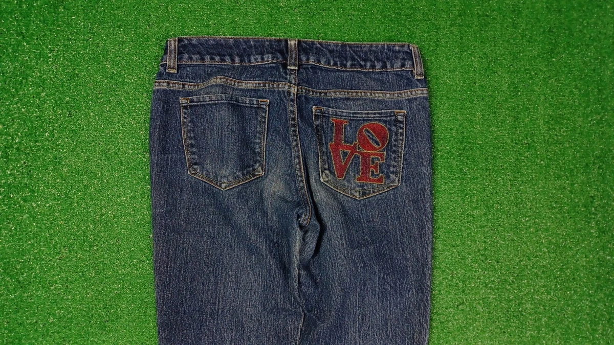 NOBO No Boundaries Juniors 7 Straight Leg Low Rise Stretch Love Jeans VTG  Y2K