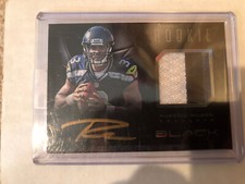 Russell Wilson Rookie Auto 2012 Panini Black Auto /349