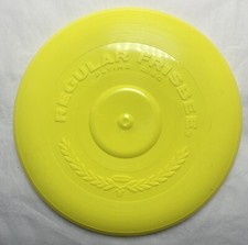Vtg Frisbee 1966 Wham-O Regular Flying Disc Yellow MFG San Gabriel Calif 9"
