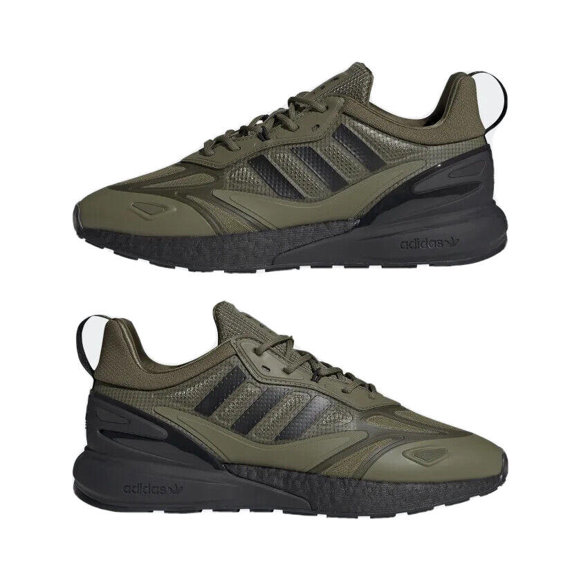 Adidas ZX 2K US 13 Men's Olive Green Black Rare Retro Boost Lifestyle GW0518 New thumbnail 17