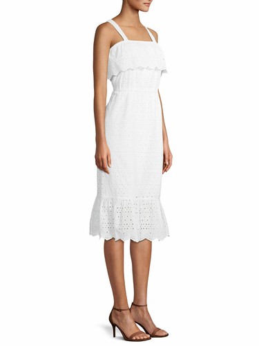 Time and Tru Eyelet Dress Women's Size XS Artic White --CH1-- - Picture 5 of 6