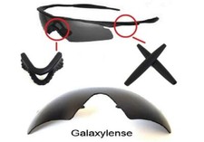 Galaxy Replacement Lenses Rubber Kits For Oakley M Frame Hybrid Black Color