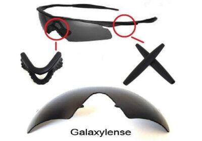 Galaxy Replacement Lenses + Rubber Kits For Oakley M Frame Hybrid Black Color