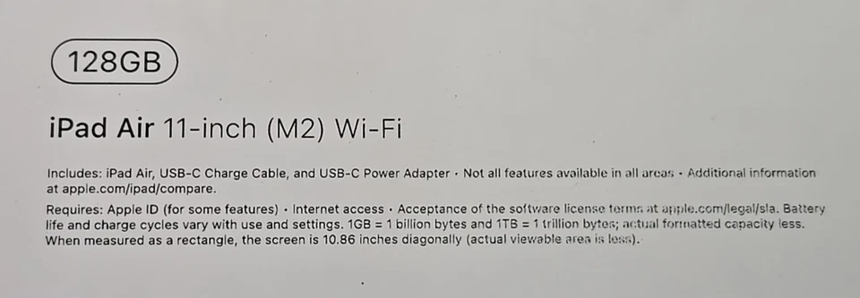 Apple iPad Air 2MUWD3LL/A 128 GB, Wi-Fi, 11  Inch - Image 4 of 4