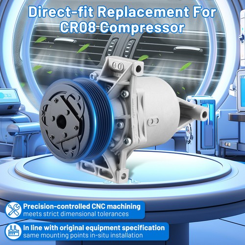 AC A/C Compressor W/ Clutch For 2012-19 Nissan Versa Tiida Versa Note 1.6L 1.8L - Picture 9 of 14