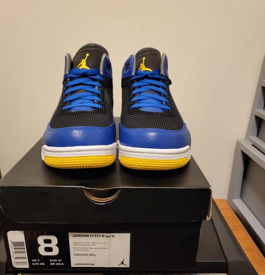 Novo Air Jordan Flight Club 80 azul e amarelo - Imagem 3 de 3