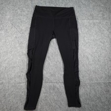Fabletics Leggings Women Large Black PowerHold High Rise Mesh Pocket Athletic