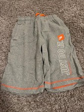 Nike Boys XL Gray Orange Casual Shorts Just Do It