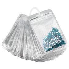 50PCS Diamond Art Storage Bags Reusable Ziplock Pouches for Beads Gems Crafts
