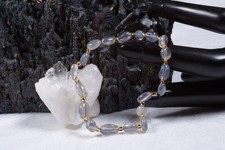 Edelstein Armband Grauer Mondstein Steinchen | ca 9mm Steinchenarmband