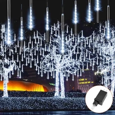 Best JJGoo Christmas Lights Outdoor, Meteor Shower Rain 10 Tube 12 inch 240 LEDs