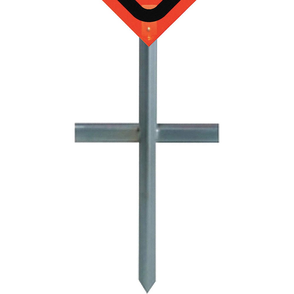 DICKE P100 In-Ground Sign Stand,Steel 23J507