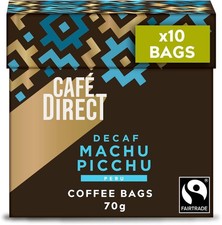 Cafédirect Coffee Bags Machu Picchu Decaff Fairtrade Arabica Coffee 10 x 7g