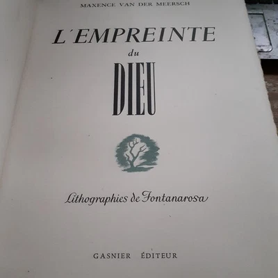 l'empreinte de dieu MAXENCE VAN DER MEERSCH marcel gasnier 1945 - Photo 1/4