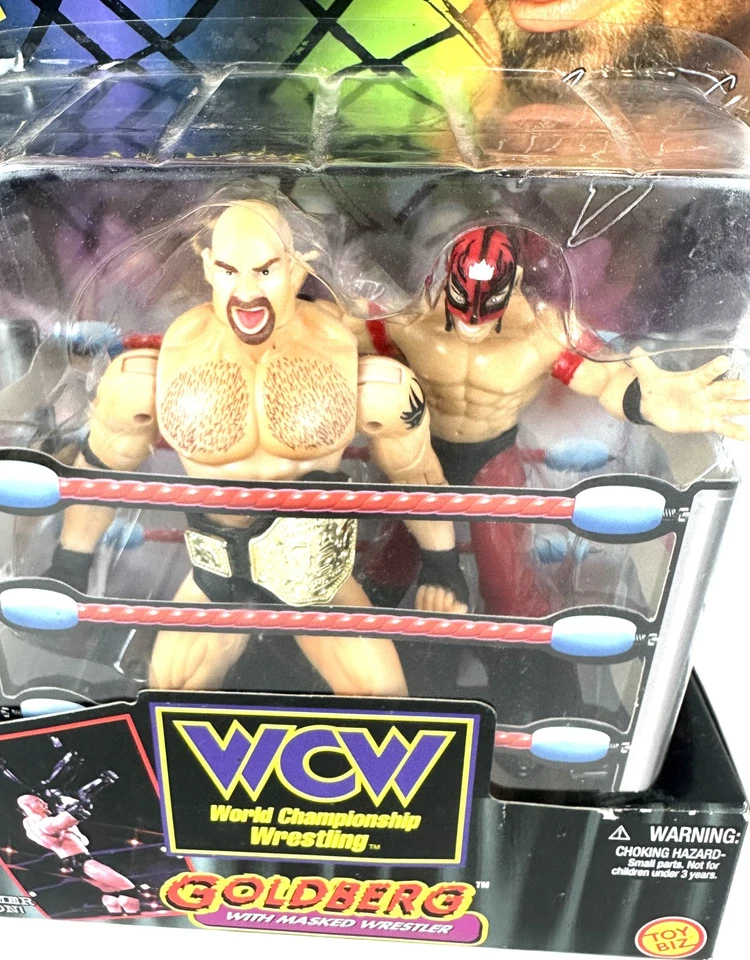 Juego de figuras de acción de colección WCW Goldberg Smash 'N Slam Wrestlers Toy Biz nuevo en caja 1999 Foto 2 de 4