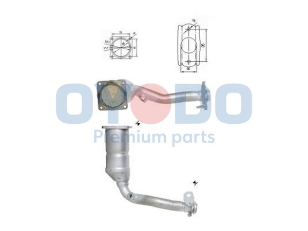 Katalysator Oyodo 10N0036-OYO FüR Peugeot 206 2A Sw 2E Cc 2D 16V 2DNFUF 2DNFUR-image