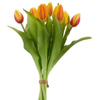 KüNstlicher Tulpenbund 7, Farbe Orange, HöHe Ca. 32 Cm