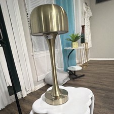 Modern Brushed Gold Metal Table Lamp UL Listed LML-1278A/AB Round Shade