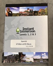 Instant immersion Spanish program Levels 1, 2 & 3 DVD ROM DVD CD MP3 4 discs