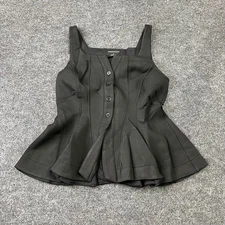 ANTHROPOLOGIE Seamed Scuba Corset Tank Women's Size S Black