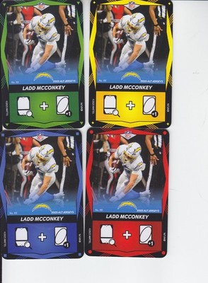 4 2025 NFL Uno Elite ALT Jerseys LADD MCCONKEY Red Yellow Blue Green 115