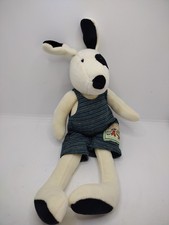 Moulin Roty Julius DOG PUPPY Plush Black White La Grande Famille Soft Fabric