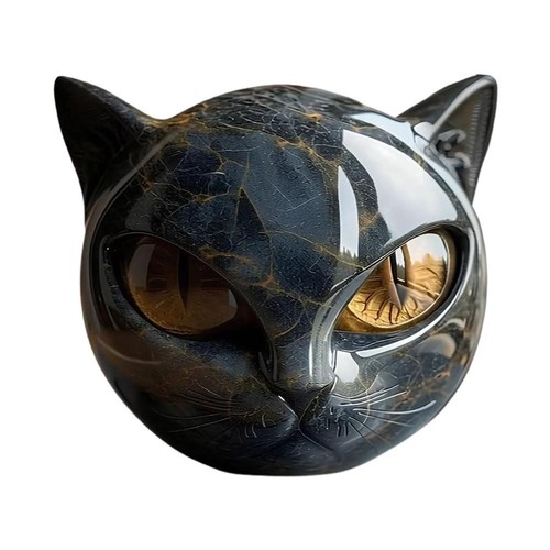 Luxury Black Cat Stone Sculpture - Elegant Home Décor & Gift-Ready Art PieceHo t - Picture 15 of 27