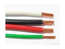 For 30' EA THHN THWN 6 AWG GAUGE BLACK WHITE RED 8 awg GREEN STRANDED COPPE...