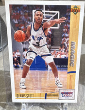 UPPER DECK 1991-92 DENNIS SCOTT #38 ORLANDO MAGIC ALL-ROOKIE TEAM NBA CARD. rookie card picture