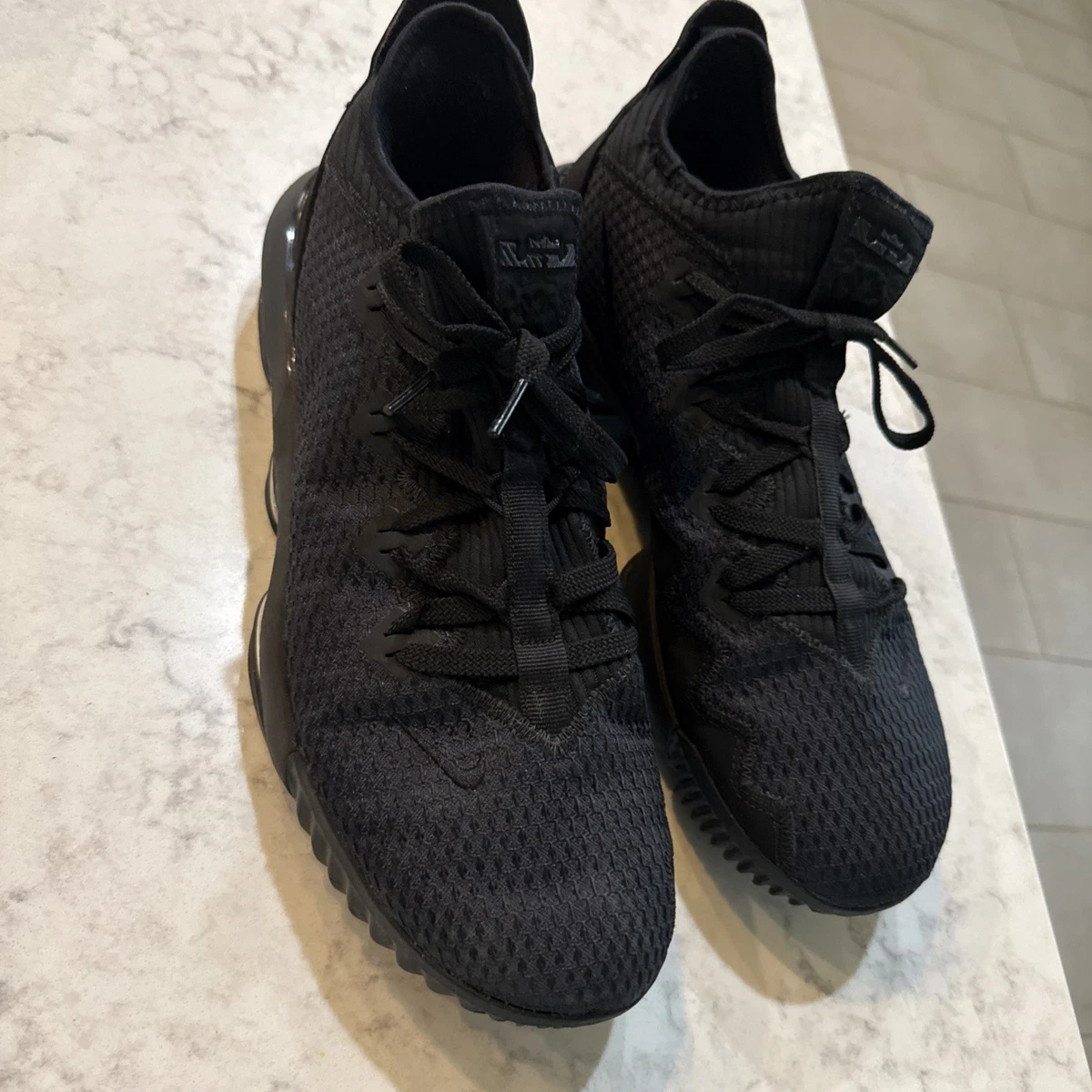 Nike LeBron 16 Low Triple Black Men’s Size 7 Basketball Shoes CI2668-002 Nike LeBron 16 Low Triple Black - CI2668-002 Raffles & Where  main image 2