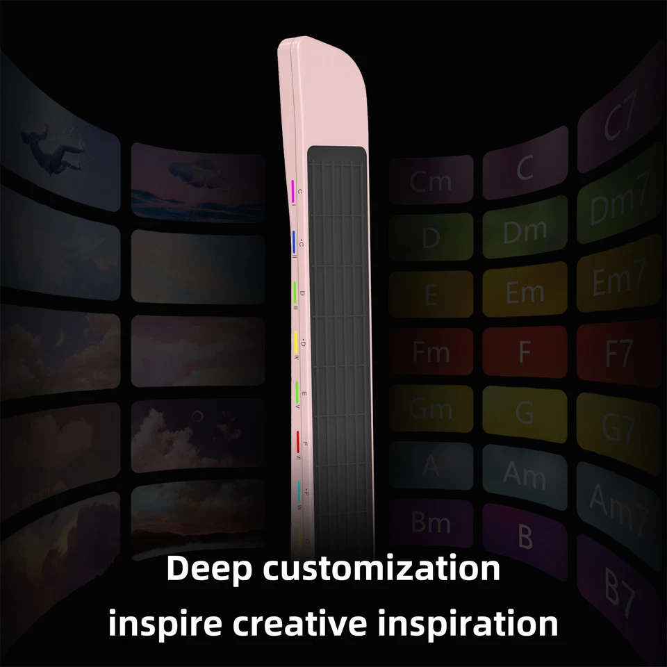 Fusion Accompany Guitar 3.5mm & Drum Machine Intelligent Stringless Guitar Black - Image 2 of 4