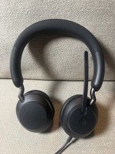 Jabra Evolve2 40 Wired USB On-Ear Headset, Dual, Boom Mic, NC, Great Cond 