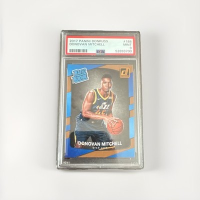 Panini Donruss 2017-18 Rookie Donovan Mitchell Utah Jazz #188 PSA 9