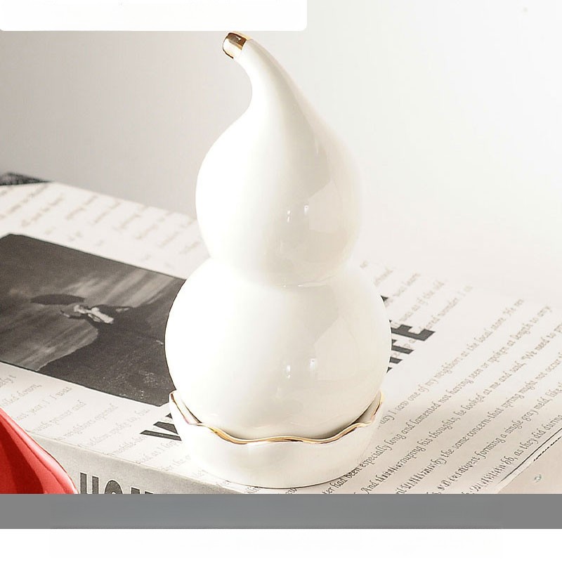 1x Toothpick Dispensers Ceramic Toothpick Holder Organizer Gourd Shape Hotel