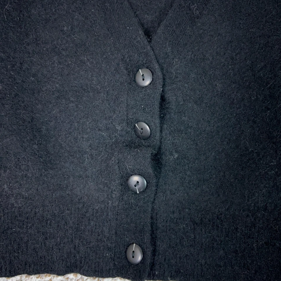 Suéter Lululemon Mujer XS Negro Mezcla Lana Alpaca Botón Cárdigan Recortado Foto 2 de 4