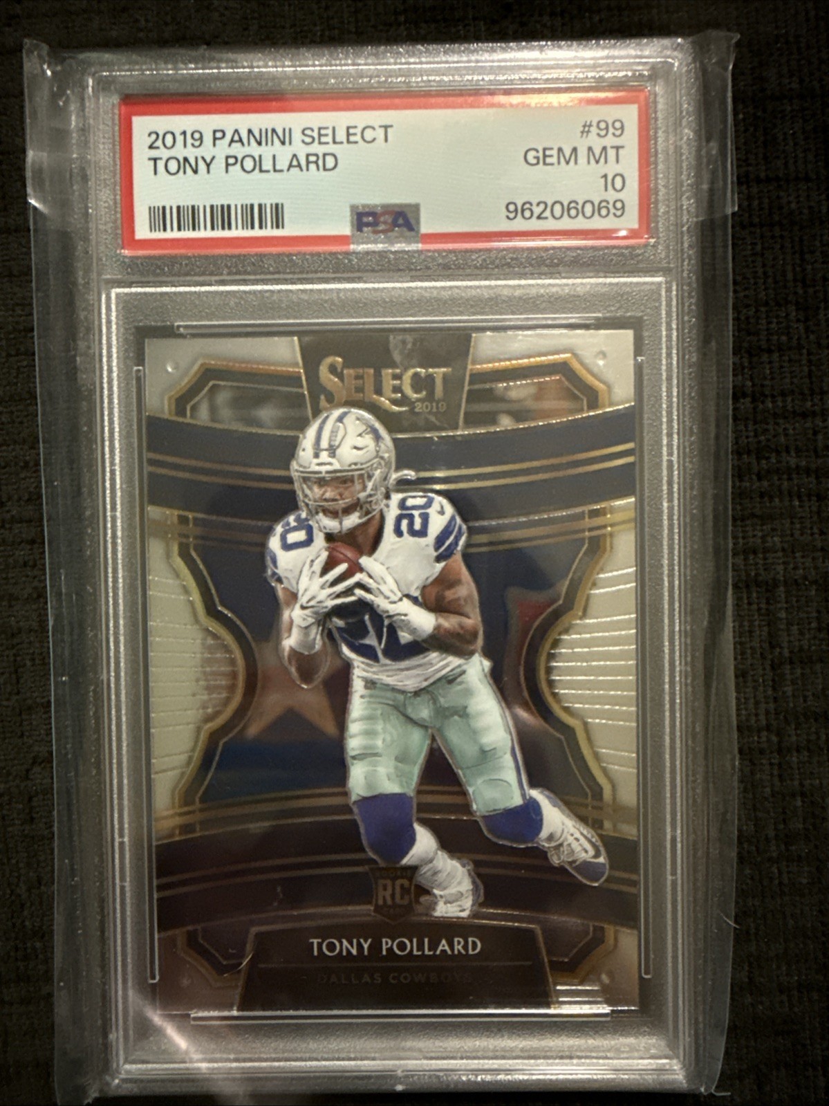 2019 Panini Select - Concourse Tony Pollard #99 Silver Prizm (RC)