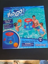 New H20GO Swimming Pool Inflatable Play Game Center Basketball Rings Water Toy