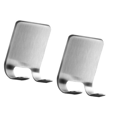 2Pcs Modern Bath room Organizers Stainless Steels Shaver Hook Easy to Use