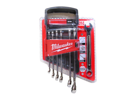 New Milwaukee Combination Wrench Set Metric 7 piece Max Bite 48-22-9507