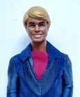 Vintage Superstar Ken Doll Mattel 1968 Mold Blue Jumpsuit #9781 Pre-Owned