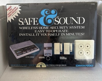 Vintage Dimango Safe and Sound Wireless Home Security System RC2000 Sealed