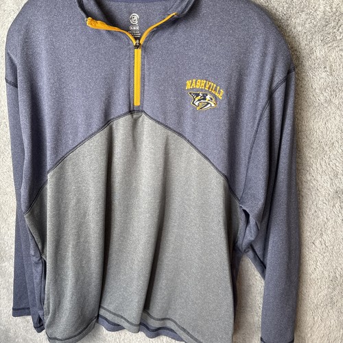 Nashville Predators NHL Champion 1/4 Zip Sweater Sweatshirt Gray 2xl - Picture 4 of 18