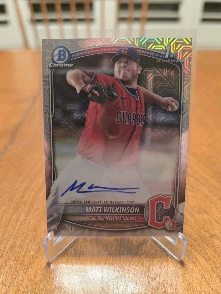 Matt Wilkinson 2025 Bowman Chrome Auto #CPA-MW HTA Refractor 148/150 Guardians