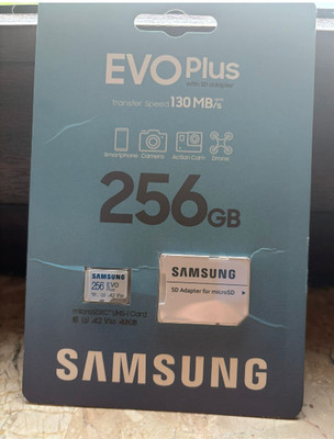Samsung EVO Plus 256GB microSDXC 130MB/s + SD-Adapter   NEU & OVP