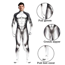 New Animal Jumpsuit Cosplay Costumes Tiger Leopard Print Bodysuit Cosplay Party